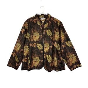 Serengeti Tapestry Open Front Jacket 3X Plus Lightweight Artsy Boho